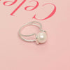 925 Sterling Silver Pearl Finger Rings for Women