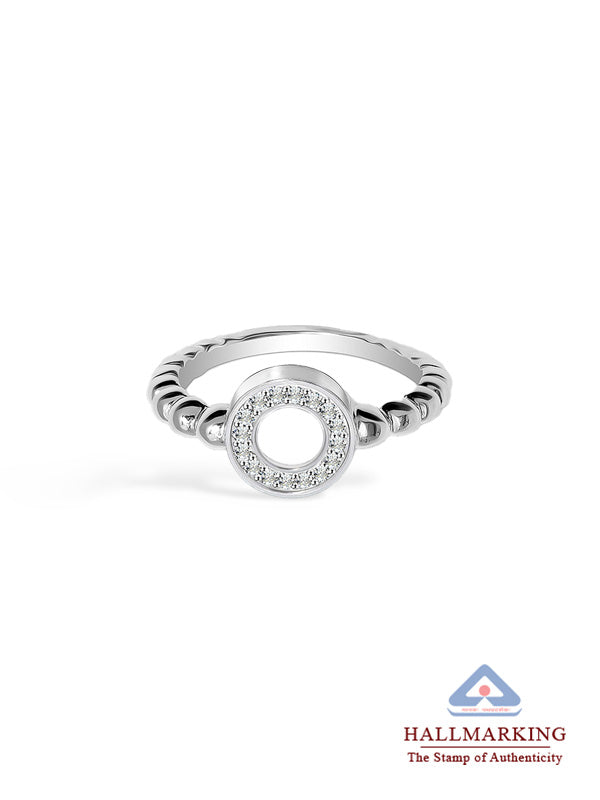 Pave CZ Caviar Bead Eternity Ring