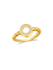 925 Sterling Silver Jewellery | 14K Gold-Plated Eterna Circle Ring | acpl-ecom.myshopify.com