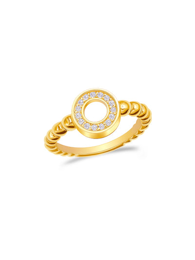 14K Gold-Plated Eterna Circle Ring