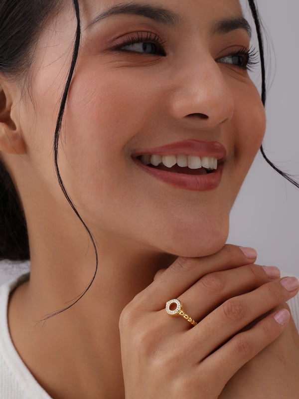 14K Gold-Plated Eterna Circle Ring