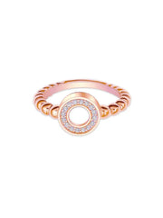 925 Sterling Silver Jewellery | 14K Rose-Gold Plated Eterna Circle Ring | acpl-ecom.myshopify.com