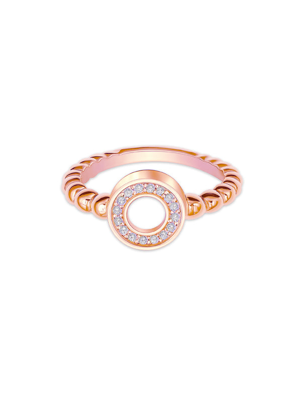 14K Rose-Gold Plated Eterna Circle Ring