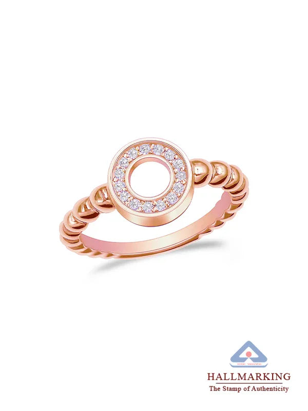 14K Rose-Gold Plated Eterna Circle Ring