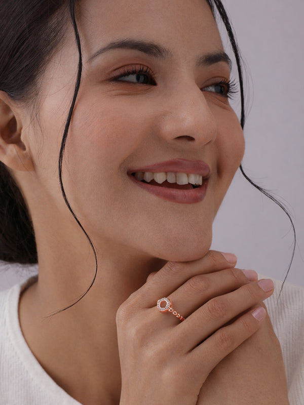 14K Rose-Gold Plated Eterna Circle Ring