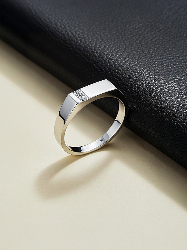 Pave CZ Wedding Band for Men