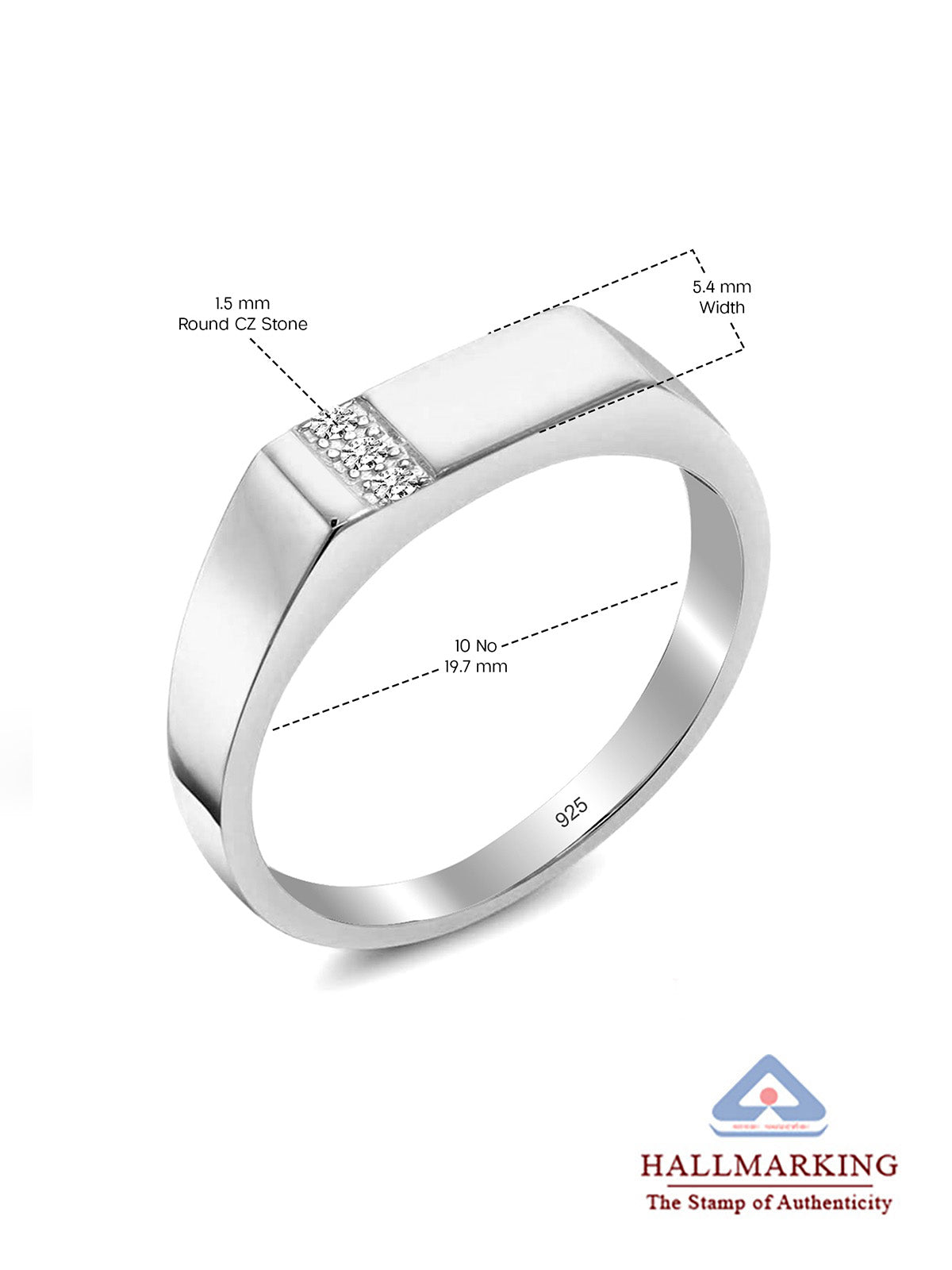 Damon Pave CZ Men's Wedding Band Ring