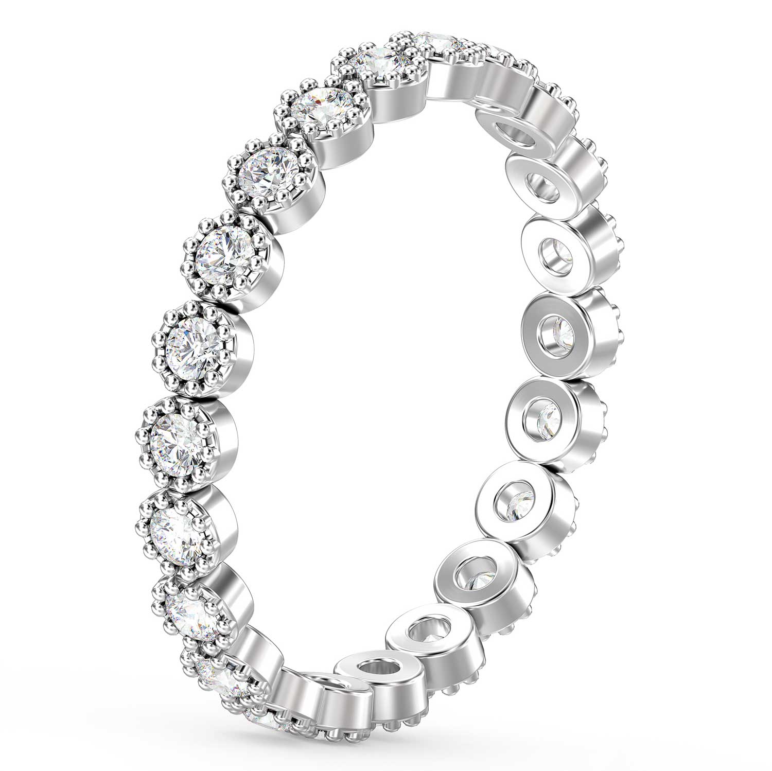 LeCalla - Buy 925 Sterling Silver Eternity Wedding Band CZ Stackable ...