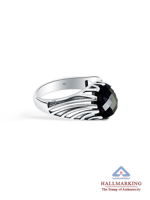 Antique Black Onyx Signet Ring for Men