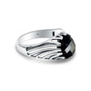 925 Sterling Silver Handmade Black Onyx Gemstone Signet Ring for Men