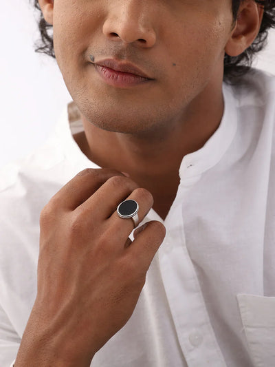 Marek Vintage Black Onyx Signet Men's Ring