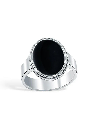 Marek Vintage Black Onyx Signet Men's Ring