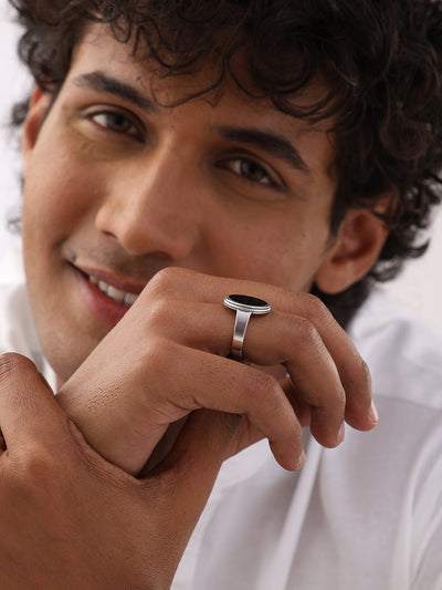 Marek Vintage Black Onyx Signet Men's Ring