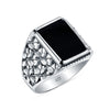 925 Sterling Silver Black Onyx Vintage inspired Antique Ring for Men