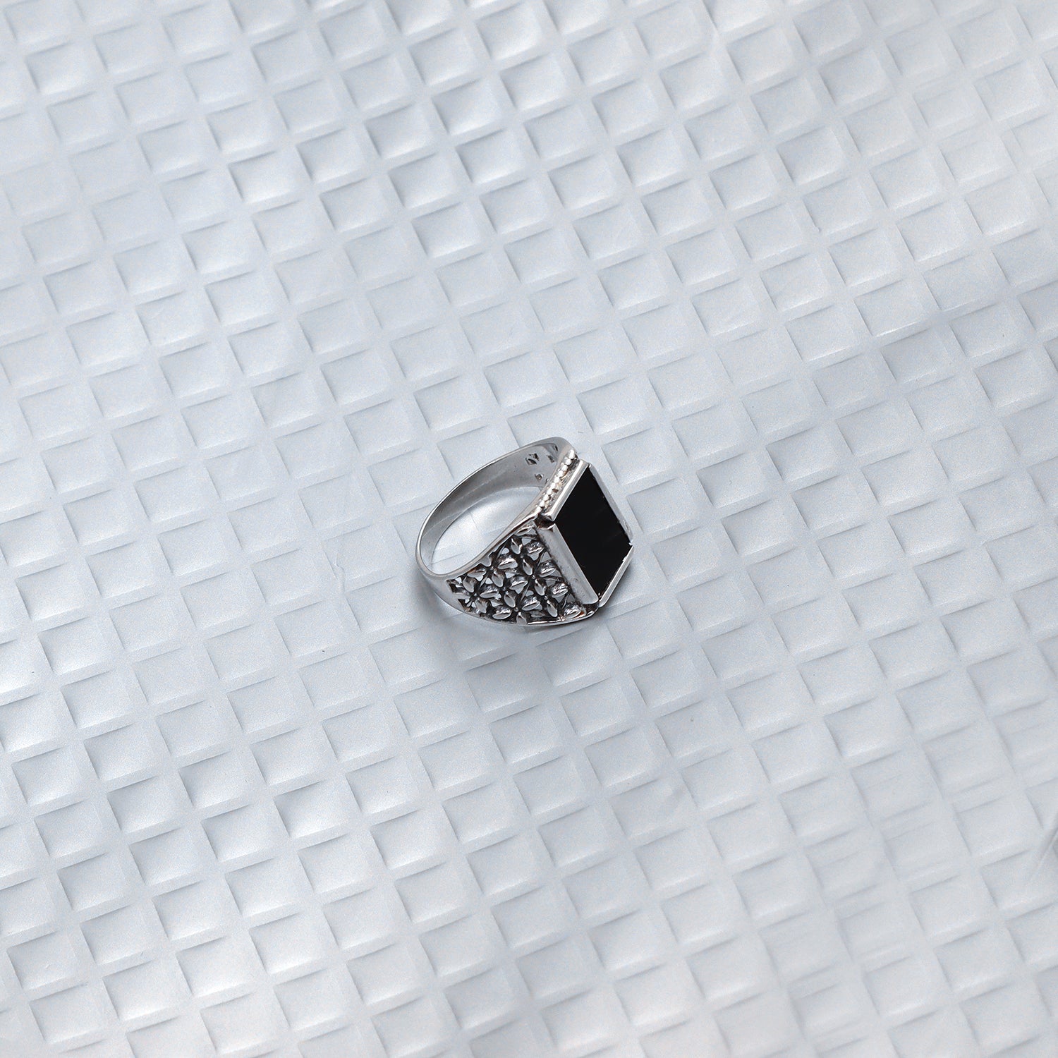 925 Sterling Silver Black Onyx Vintage inspired Antique Ring for Men