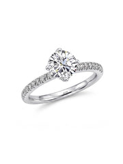 Rhodium Solitaire Ring