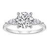 925 Sterling Silver Rhodium-Plated Zirconia Classic Engagement Wedding Finger Ring Band for Women
