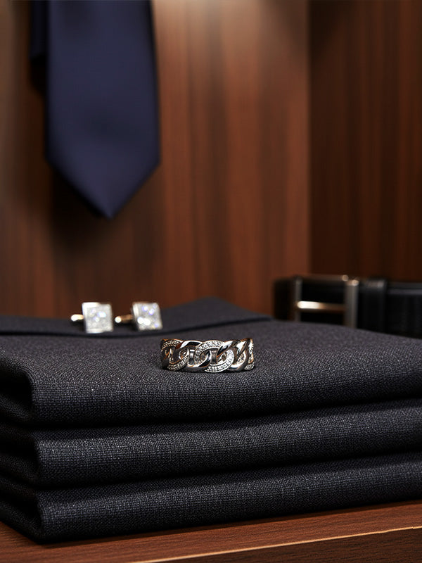 Iced Link Finger ring for Men