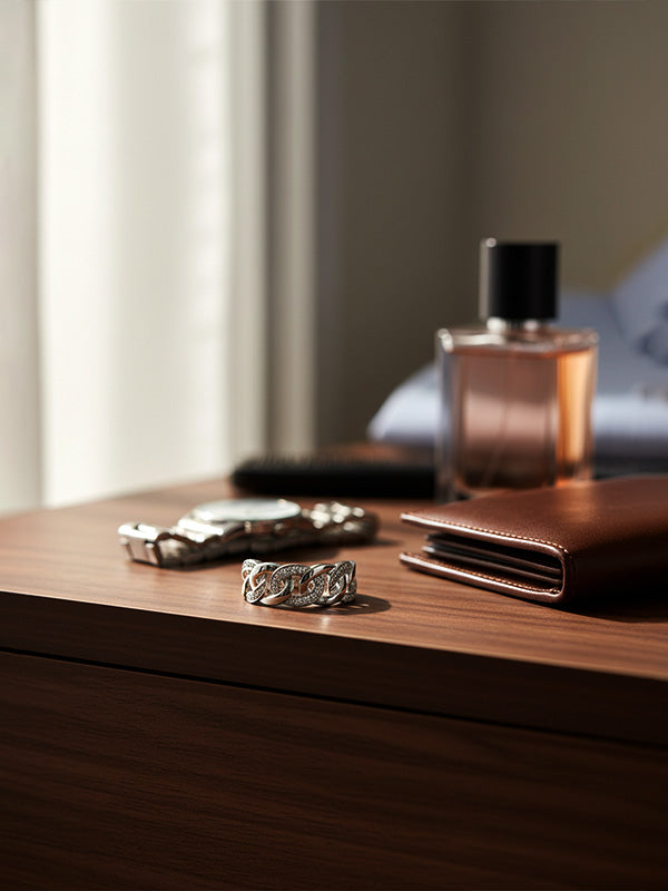 Iced Link Finger ring for Men