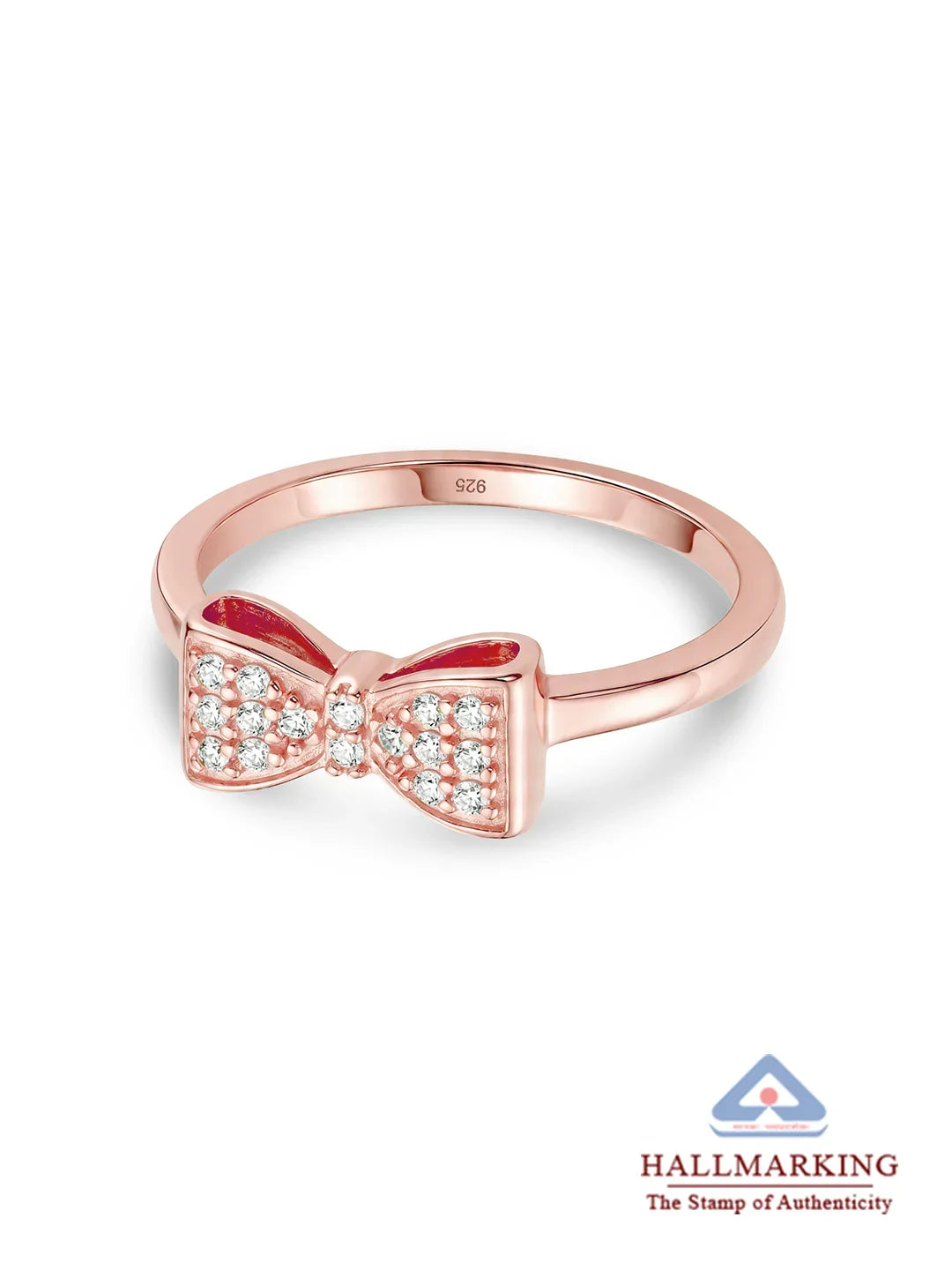 14K Rose-Gold Plated Charmelle Bow Ring