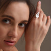 925 Sterling Silver Adjustable Peepal Leaf Shaped Handmade Ring for Women