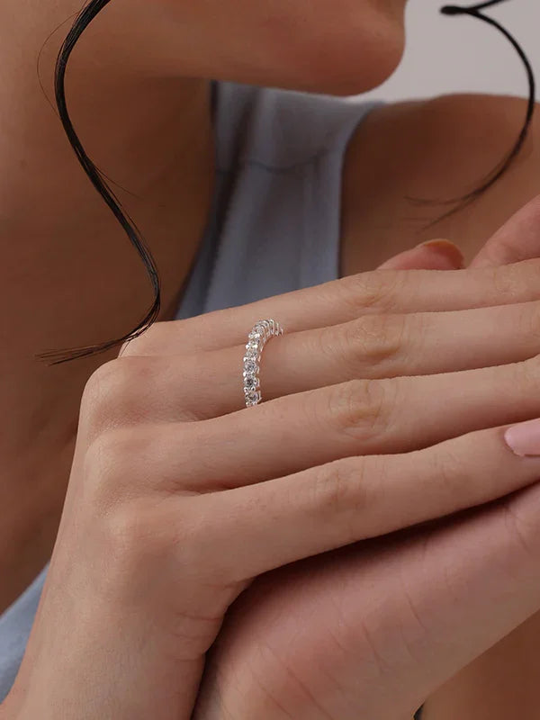 Celestia Petite Silver Eternity Band