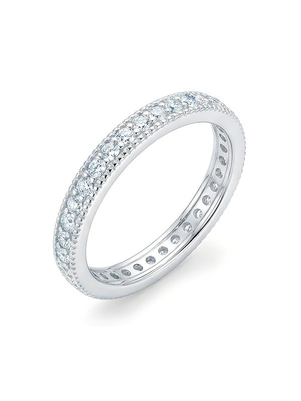 Celestia Dainty Silver Eternity Band
