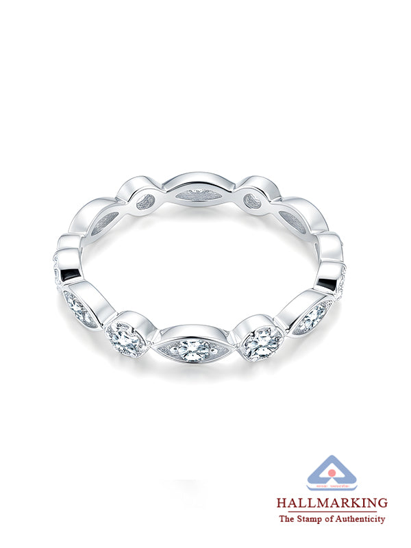 Aurora Marquise & Round CZ Silver Ring