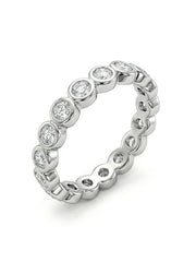 Luminia Bezel-Set CZ Eternity Women's Ring