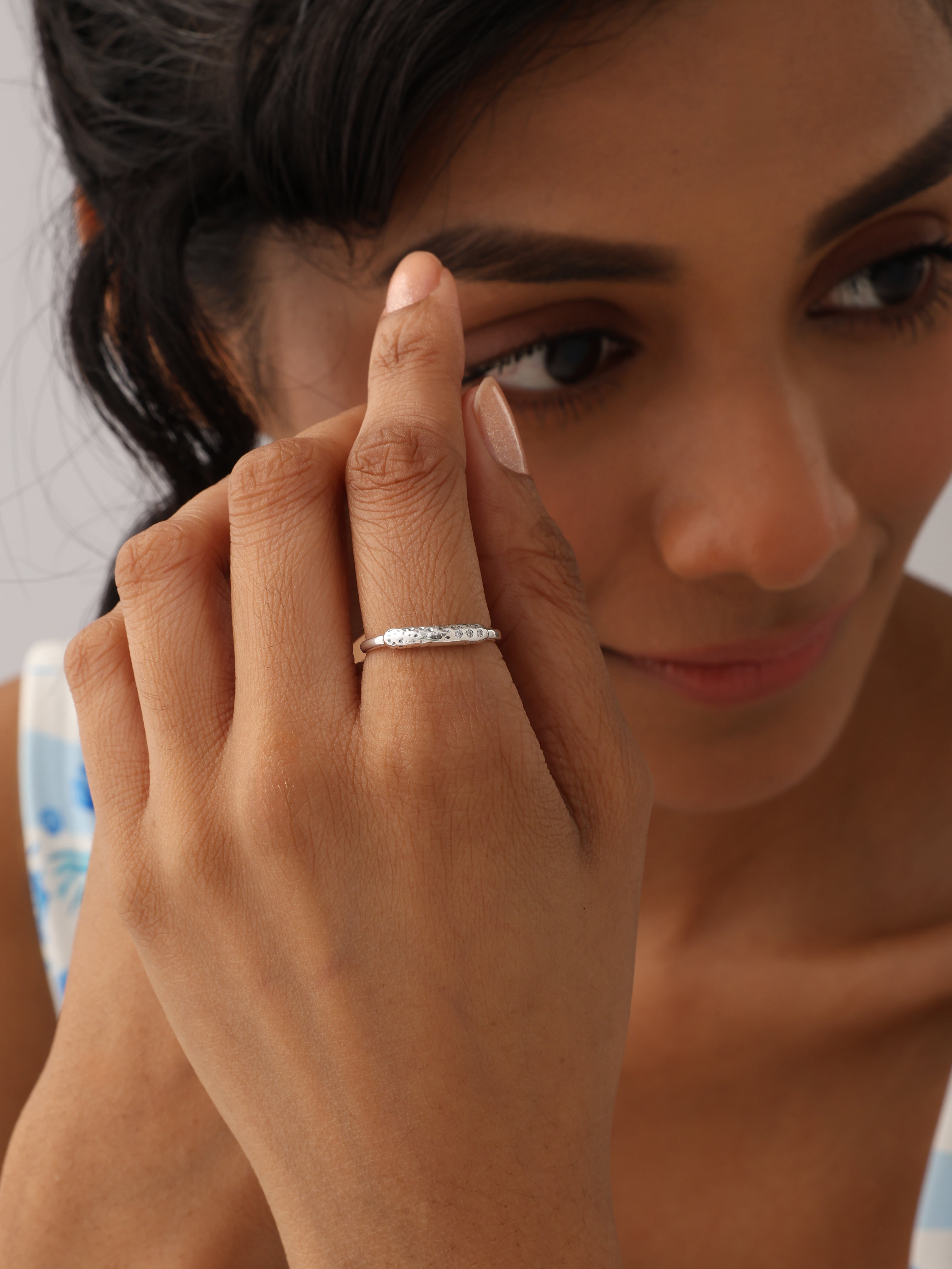 Silver Stud Ring