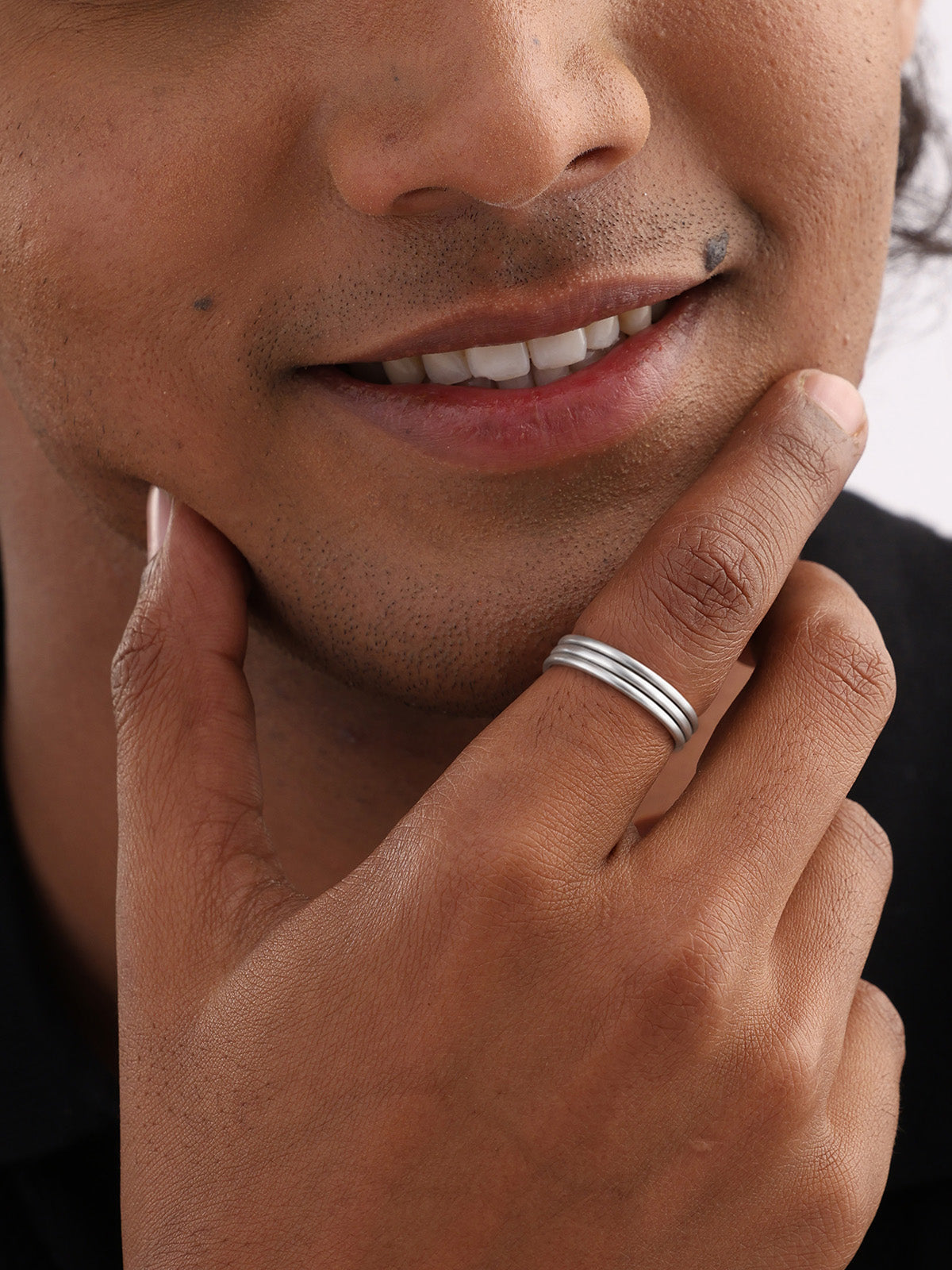 Binario Double-Groove Men's Band Ring