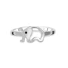 925 Sterling Silver Openwork Lovely Elephant Band Stackable Rings for Women