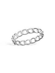 Dainty Open Chain Stackable Ring for Women