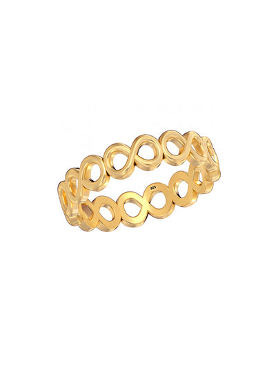 14K Gold-Plated Infinity Charm Ring