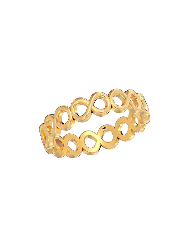 14K Gold-Plated Infinity Charm Ring