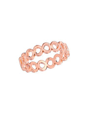 Rose gold moonstone ring with a polished finish.