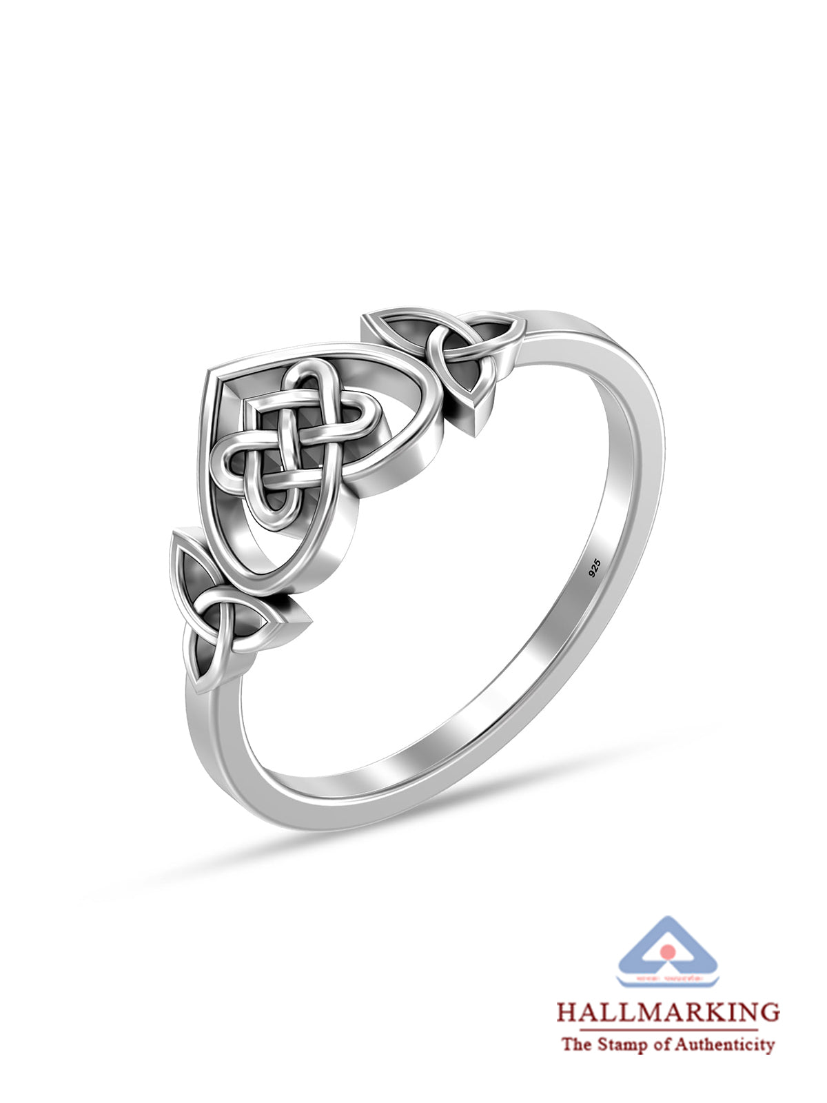 Celtic Knot Heart Shape Wedding Band Ring