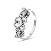 925 Sterling Silver Angel Wings Heart Finger Ring for Women Teens