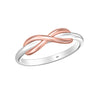925 Sterling Silver Rose Gold- Plated Infinity Finger Ring for Women & Girls