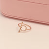 925 Sterling Silver 14K Rose-Gold Plated Open Circle Toggle Clasp Stackable Ring for Women and Girls