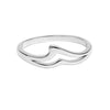 925 Sterling Silver Chevron Thumb Comfort Fit Wedding Band Engagement Rings for Women