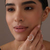 925 Sterling Silver 14K Gold Plated Dainty Link Chain Open Circle Rings for Women