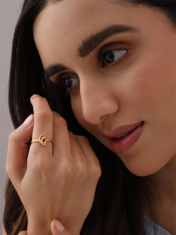 Aurora Gold Abstract Loop Ring
