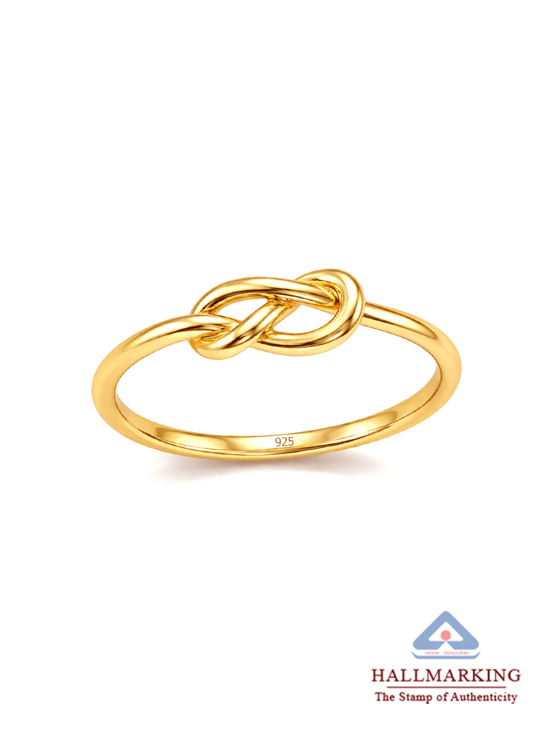 Golden Embrace Classic Knot Ring