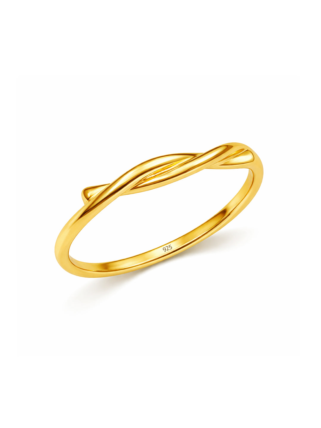 Golden Harmony Twisted Ring