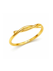 Golden Harmony Twisted Ring