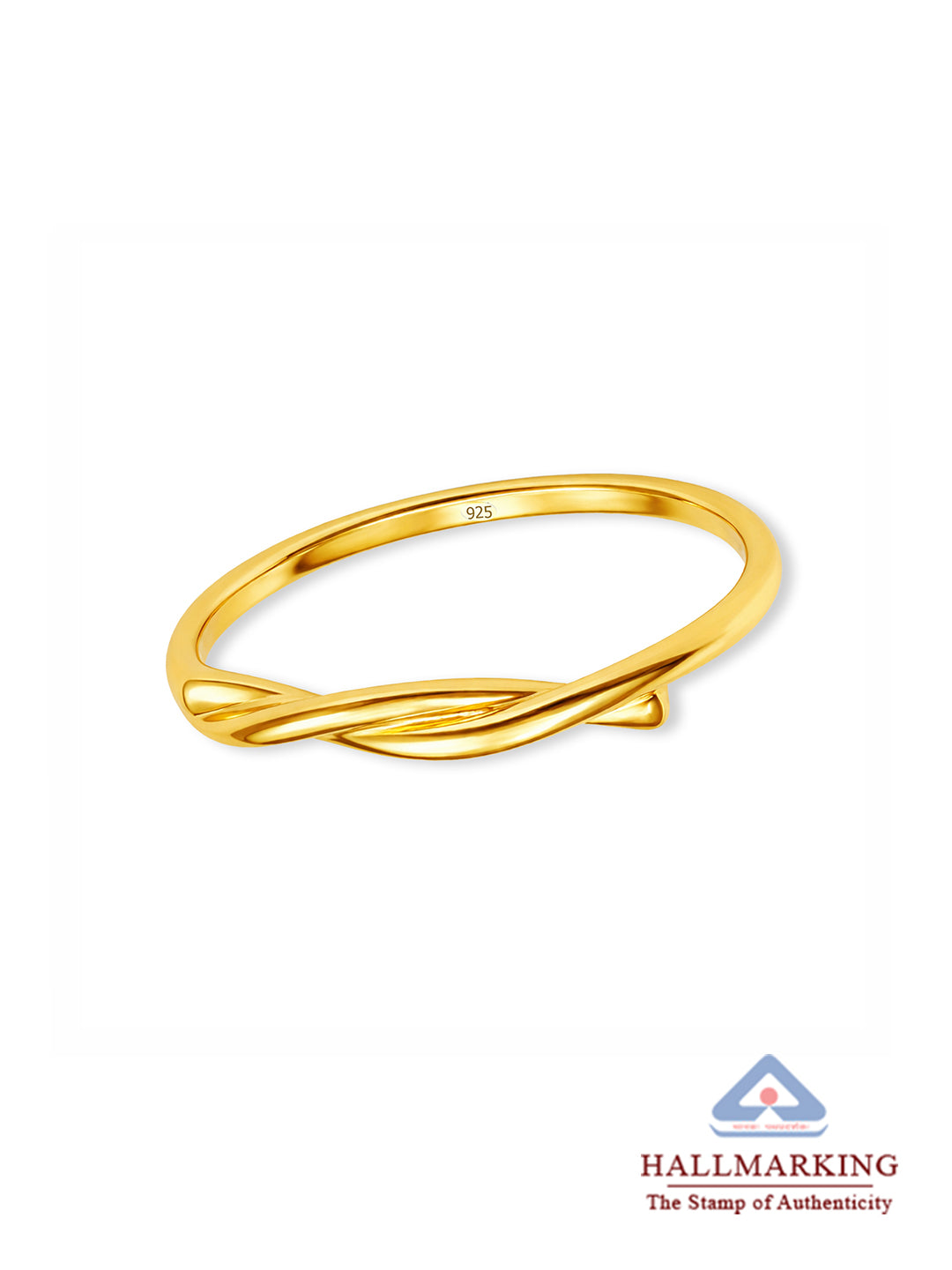 Golden Harmony Twisted Ring