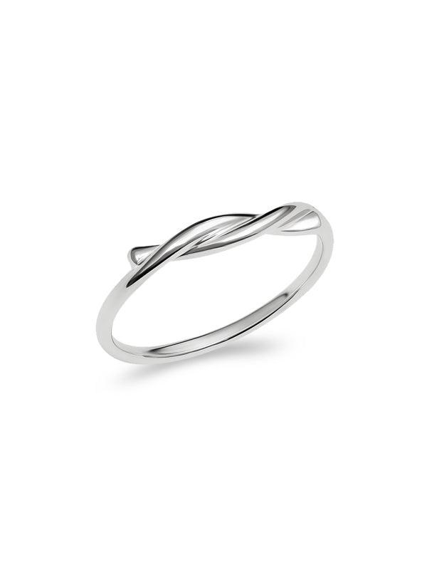 Serene Twist Sterling Silver Ring