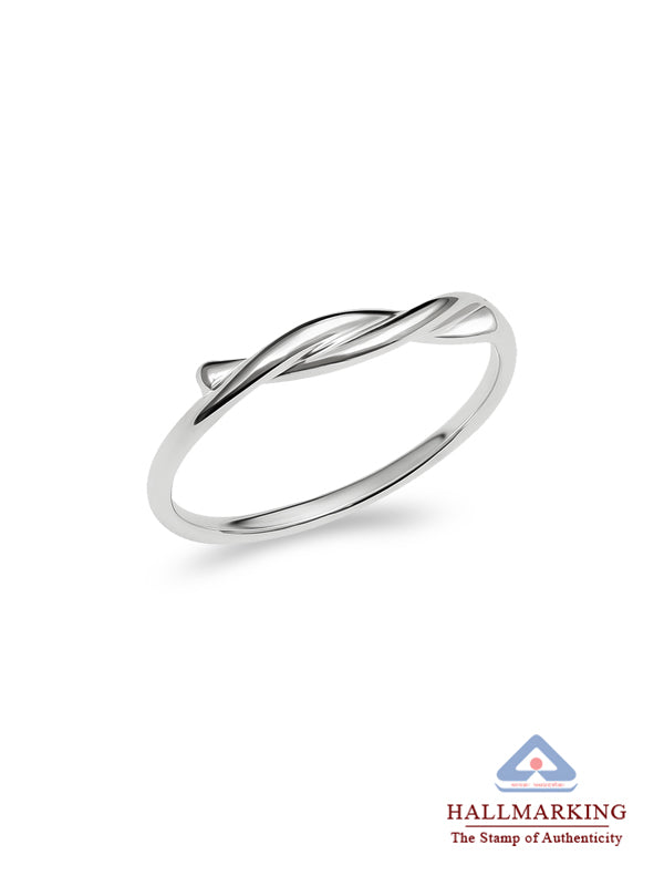 Serene Twist Sterling Silver Ring