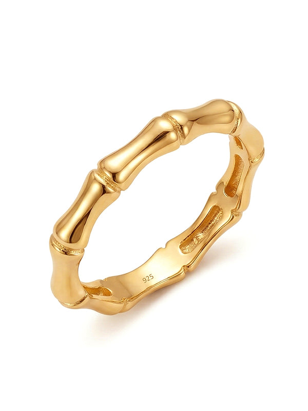 Gold Organic Textured Band Ring